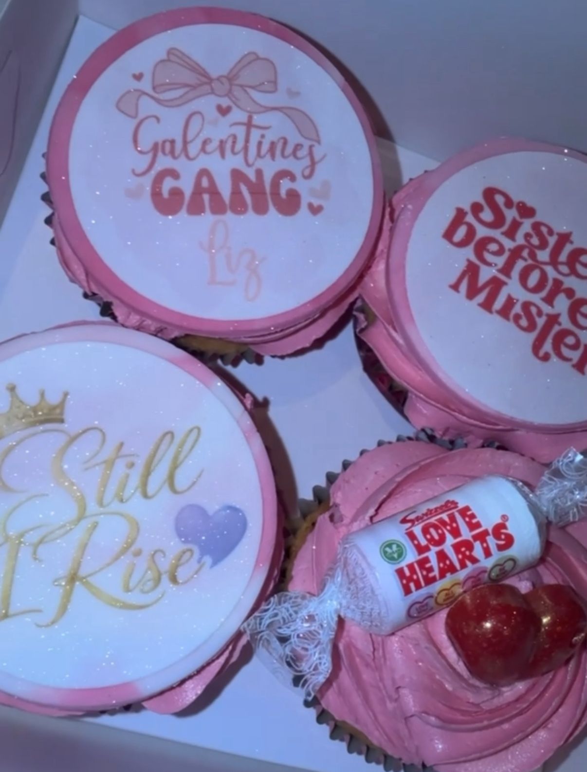 Custom cupcakes with personalised edible toppers